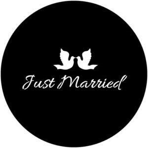 T1221-1 Just Married Doves