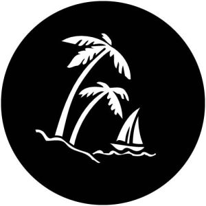 T1470-2 Sailing by Palms
